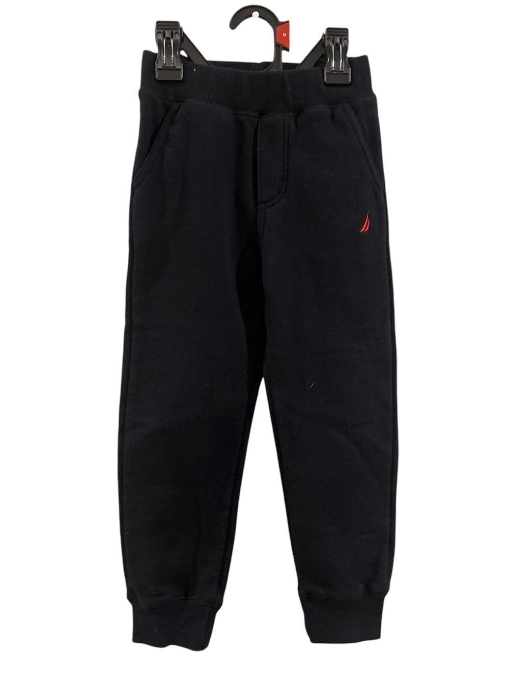 Nautica Kids Black Sweat Joggers with Red Logo 4T